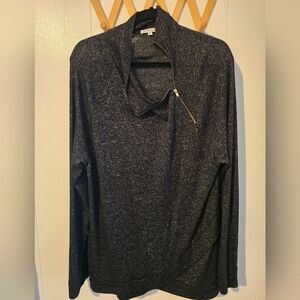 White Birch Black and Gray Zip-Up